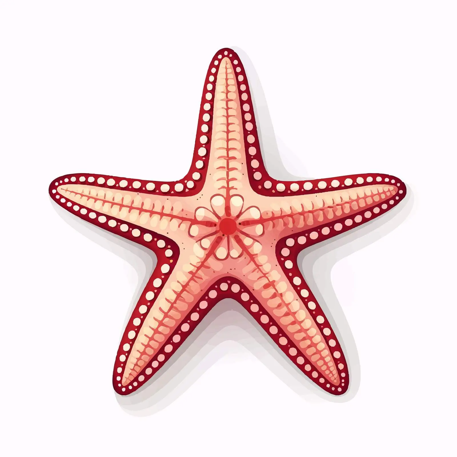Cartoon Starfish Line Vector Illustration — free download from Dotvec