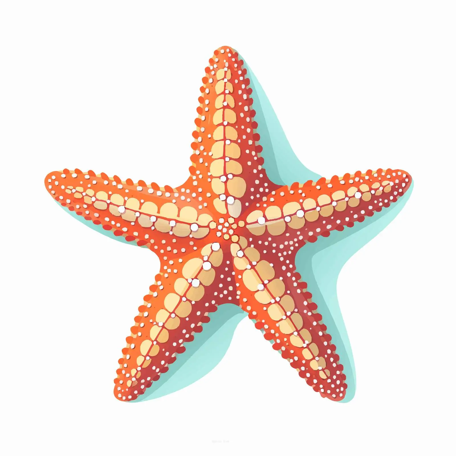 Cartoon Starfish Vector Line Illustration — free download from Dotvec