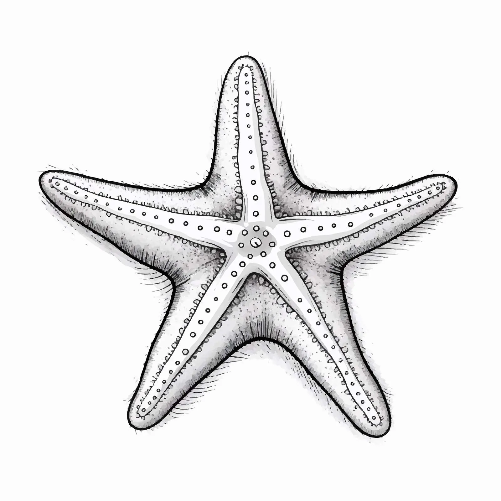 Cartoon Starfish Vector Sketch Illustration — free download from Dotvec