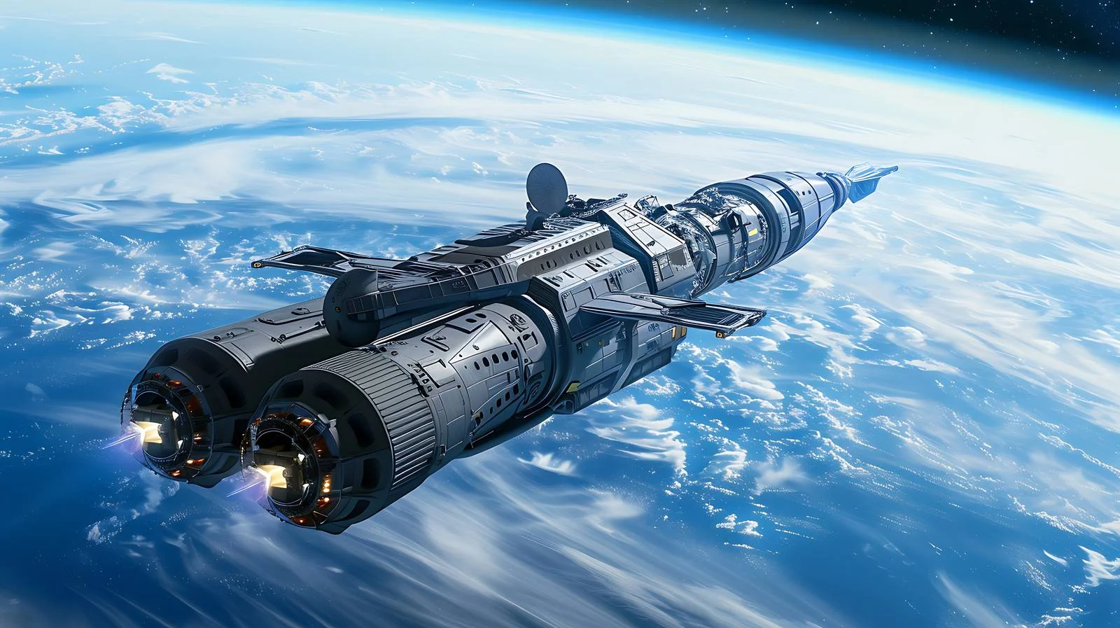 Starship in Low-Earth Orbit — free download from Dotvec