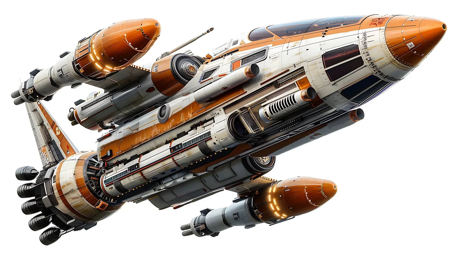 Starship in Low Mars Orbit — free download from Dotvec