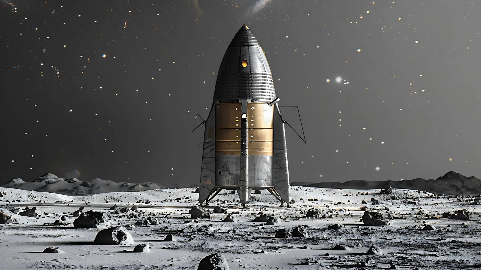 Starship on Moon: Artemis Mission — free download from Dotvec