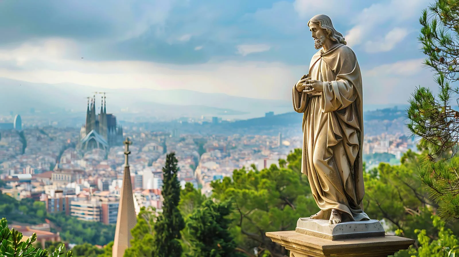Statue of Apostle in Barcelona — free download from Dotvec