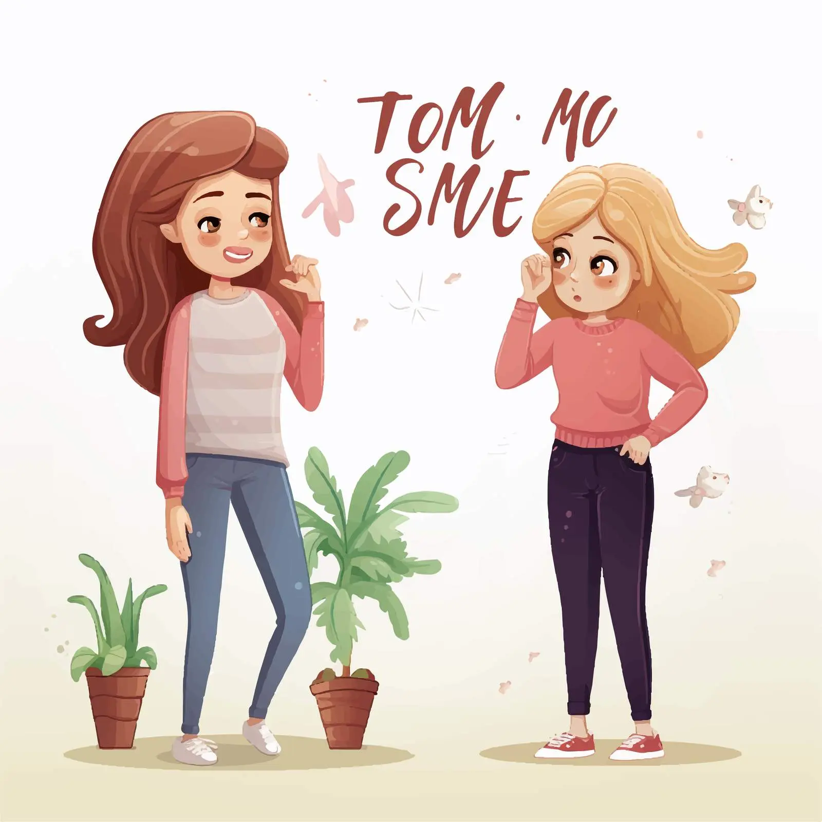 Stay At Home Cartoon Style Illustration — free download from Dotvec
