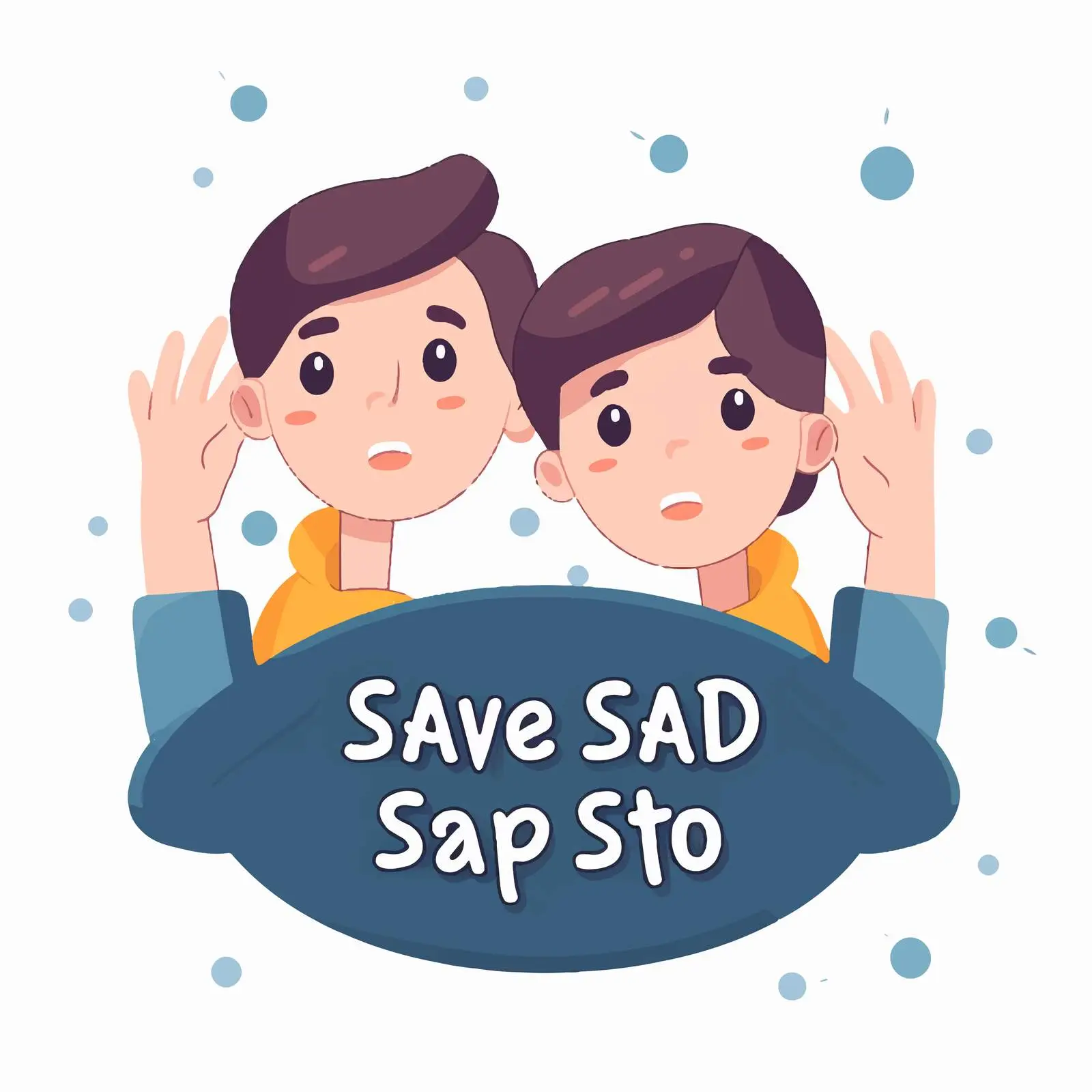 Stay Covid Safe Cartoon Style Illustration — free download from Dotvec