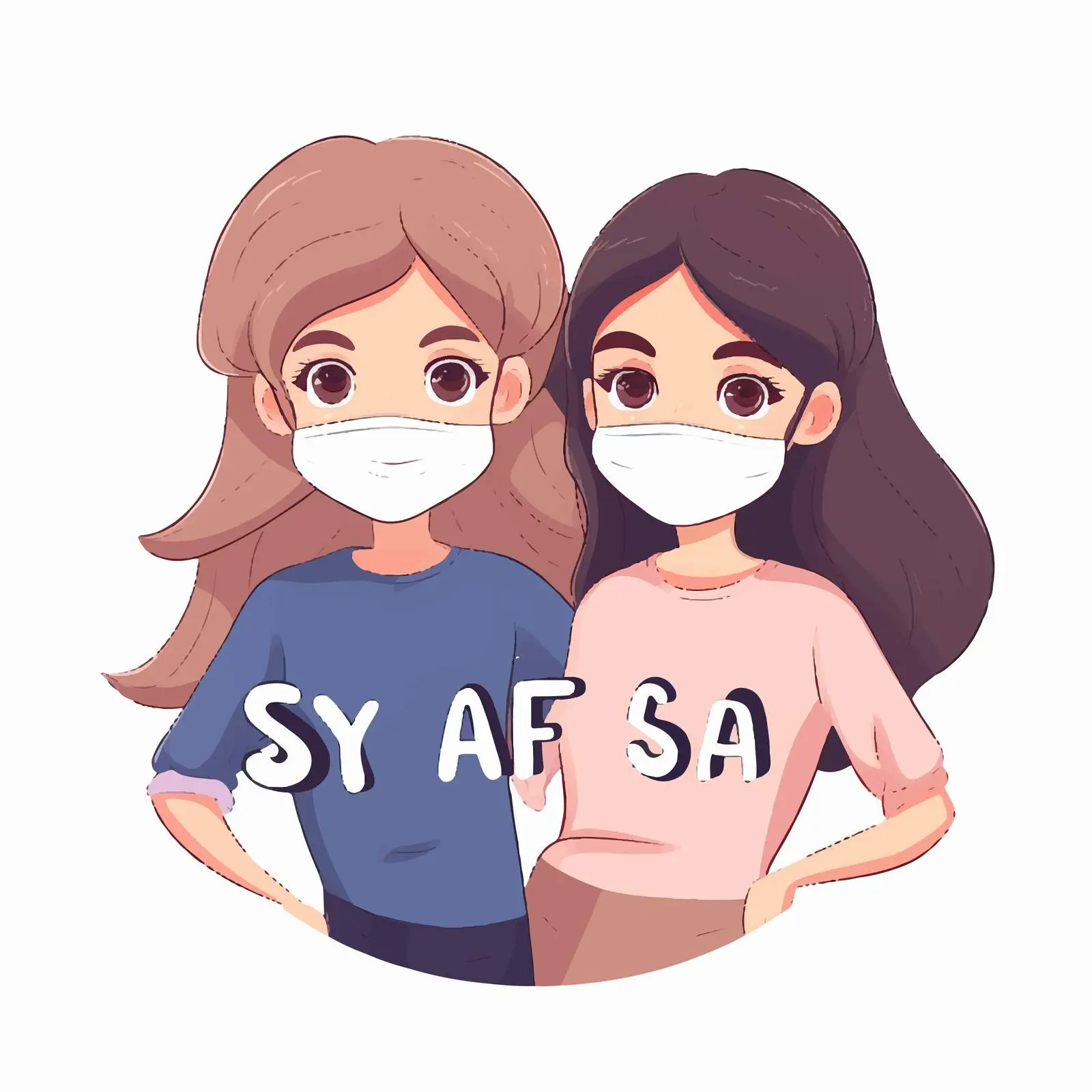 Stay Covid Safe Cartoon Style Illustration – free stay safe image from Dotvec