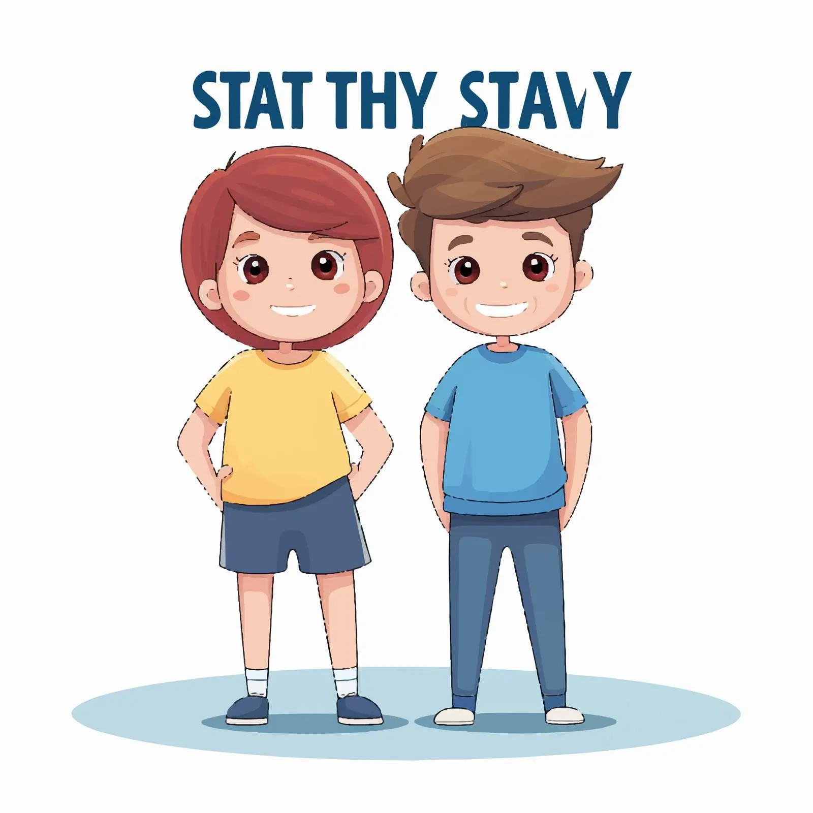 Stay Healthy with Kids Emphasizing Social Distancing – free support each other image from Dotvec