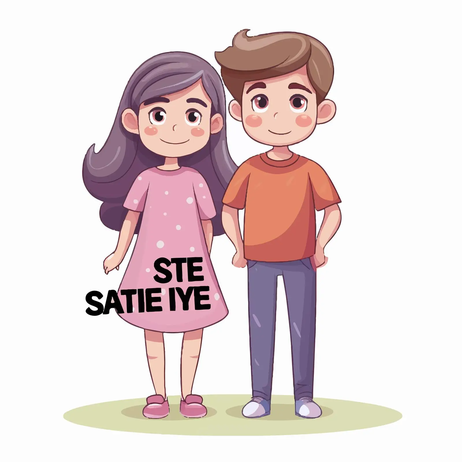 Stay Safe Cartoon Style with Kids Illustration – free stay safe image from Dotvec