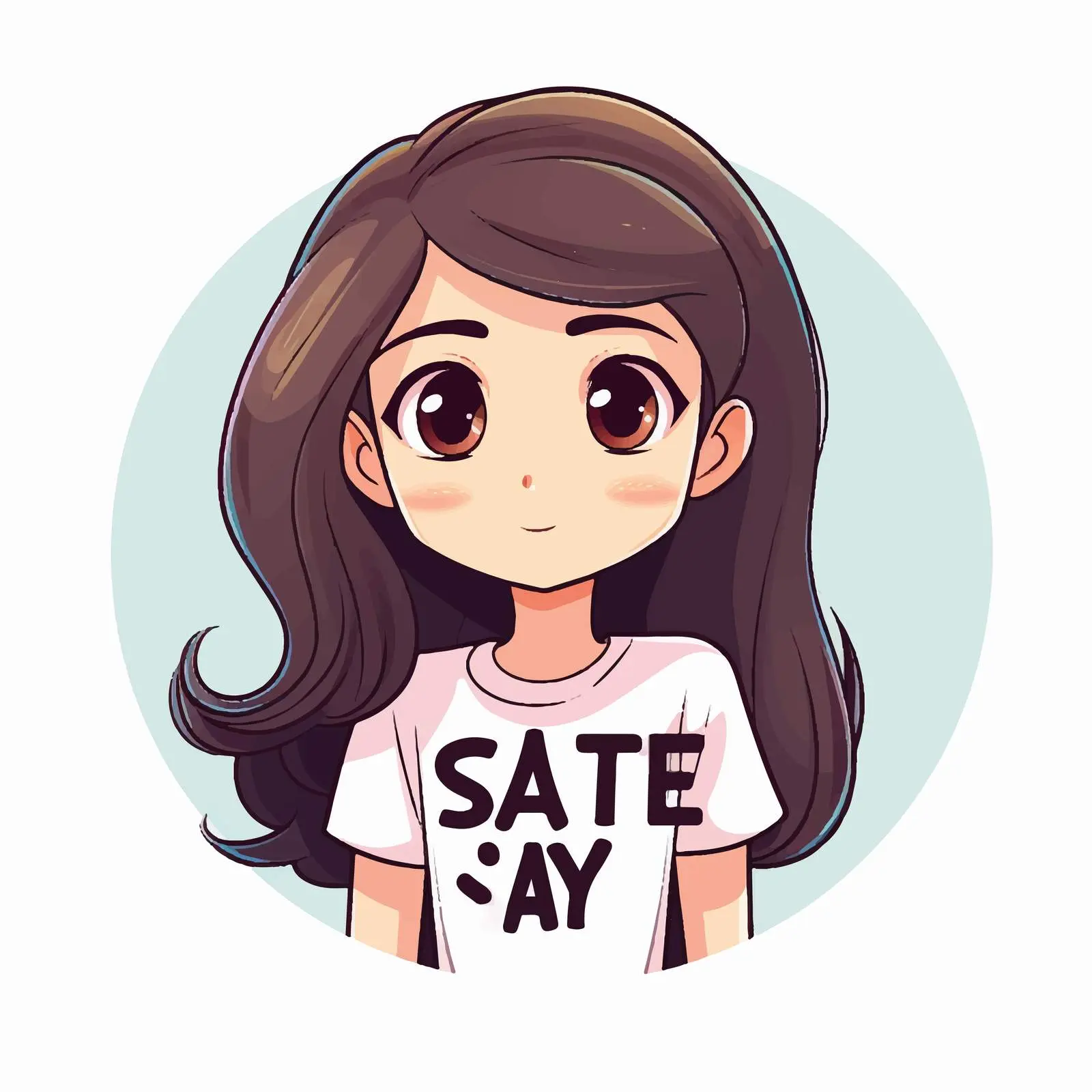 Stay Safe Cartoon Girl Feeling Sick Vector Art — free download from Dotvec