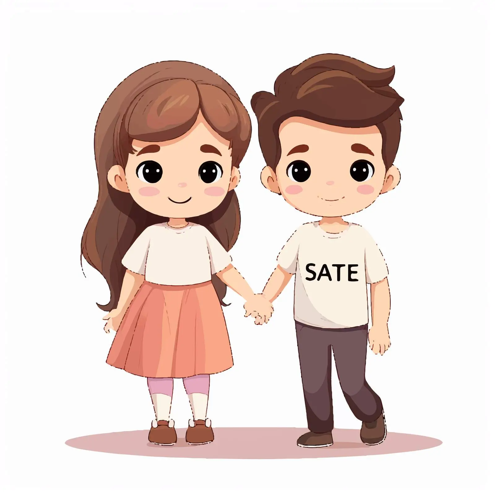 Stay Safe Illustration with Kids Holding Hands – free stay safe image from Dotvec