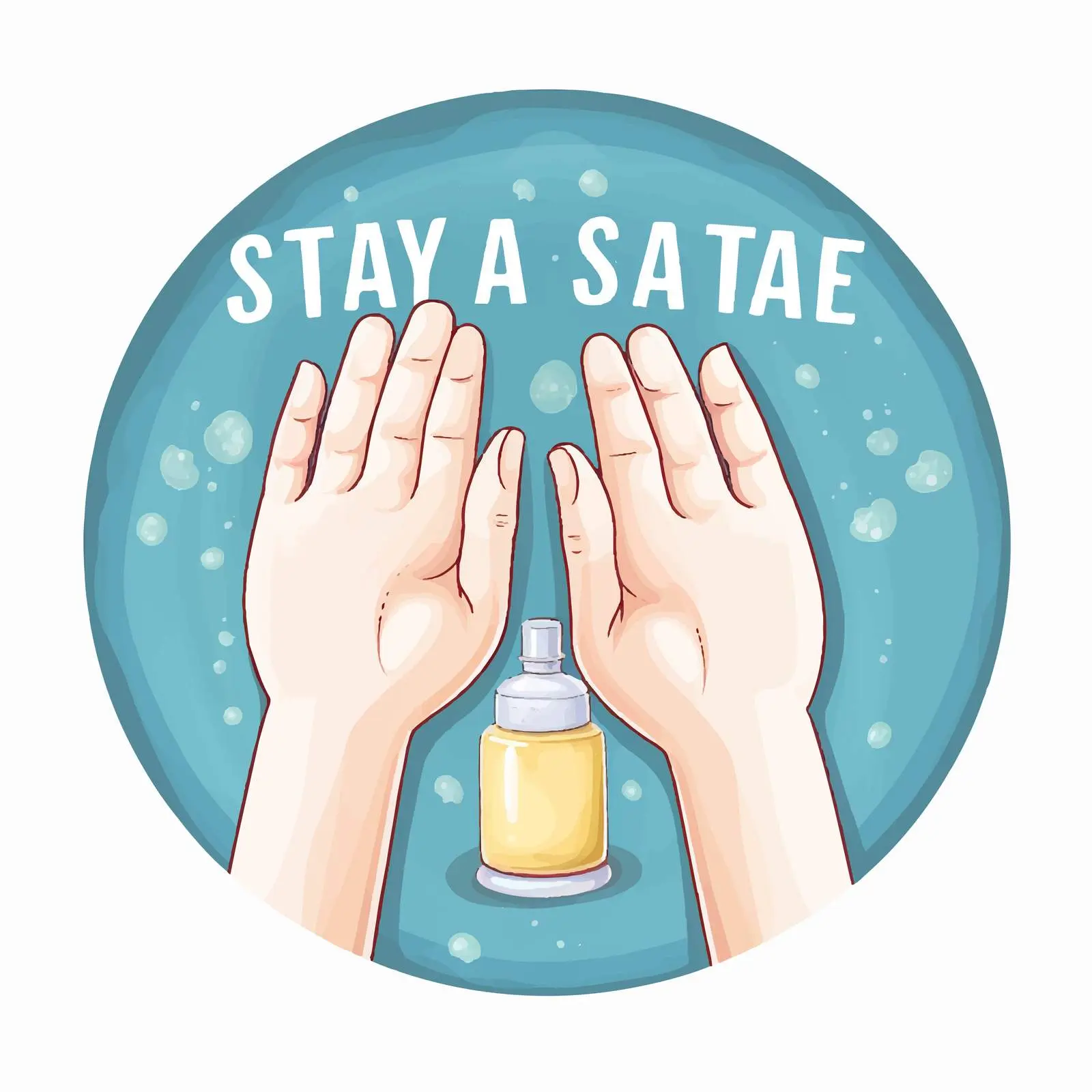 Stay Safe Washing Hands with Soap Illustration — free download from Dotvec