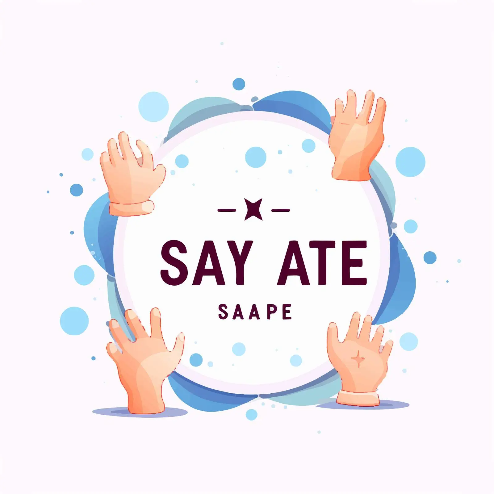 Stay Safe Hand Washing Illustration — free download from Dotvec
