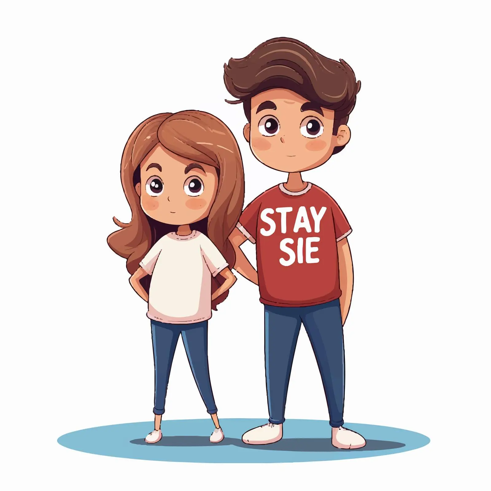 Stay Strong Cartoon Kids Illustration — free download from Dotvec