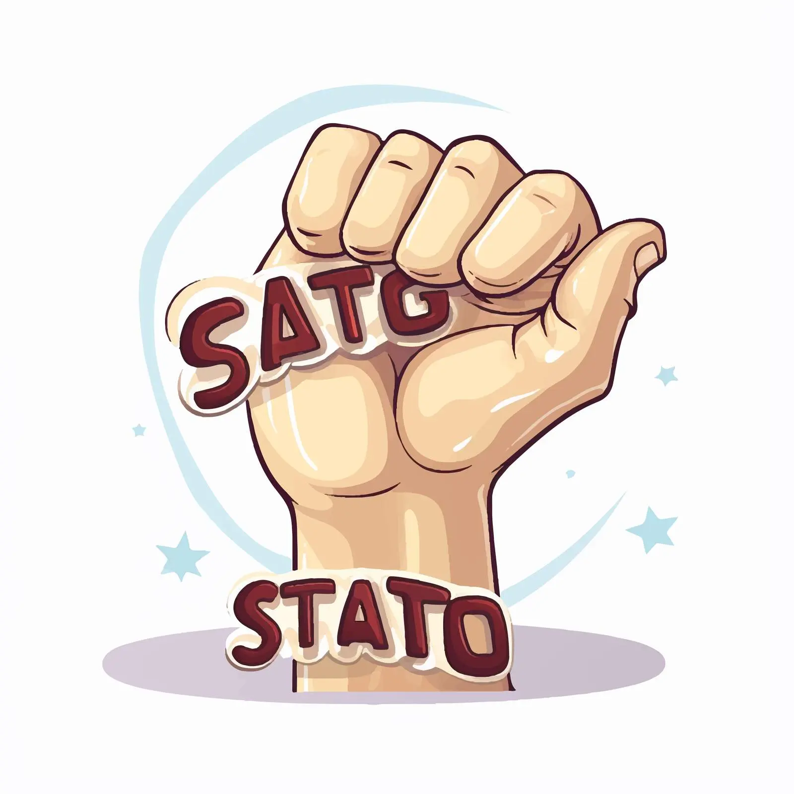 Stay Strong Cartoon Style with Soap Washing Hands — free download from Dotvec