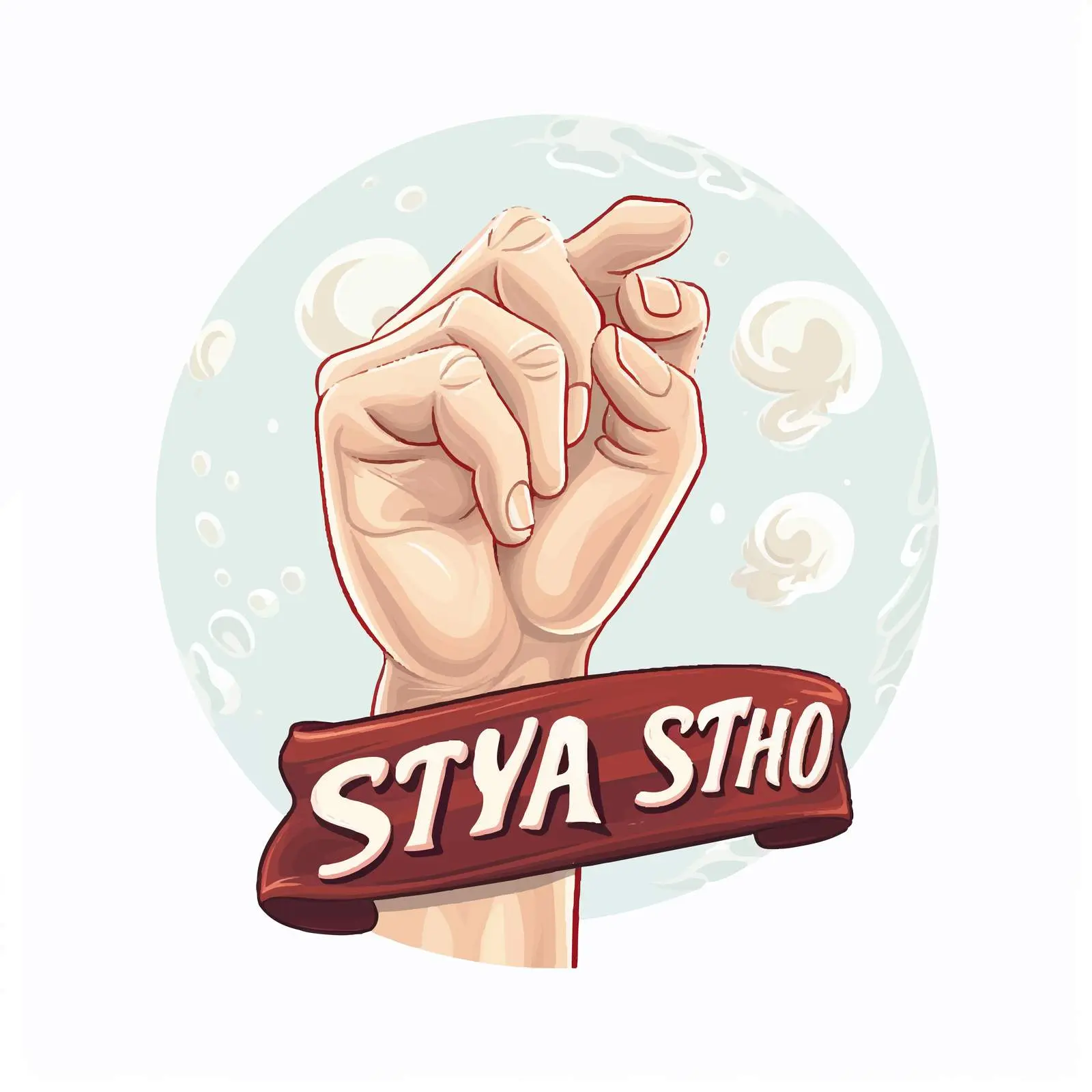 Cartoon Style Stay Strong Hand Washing Illustration — free download from Dotvec