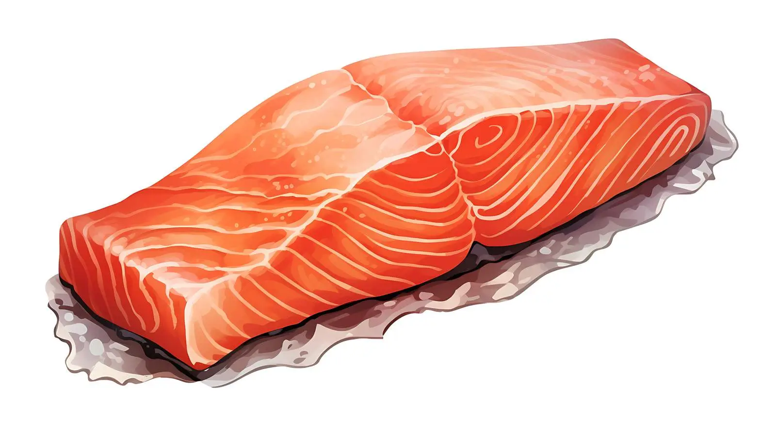 Fresh Salmon Steak on White Background — free download from Dotvec