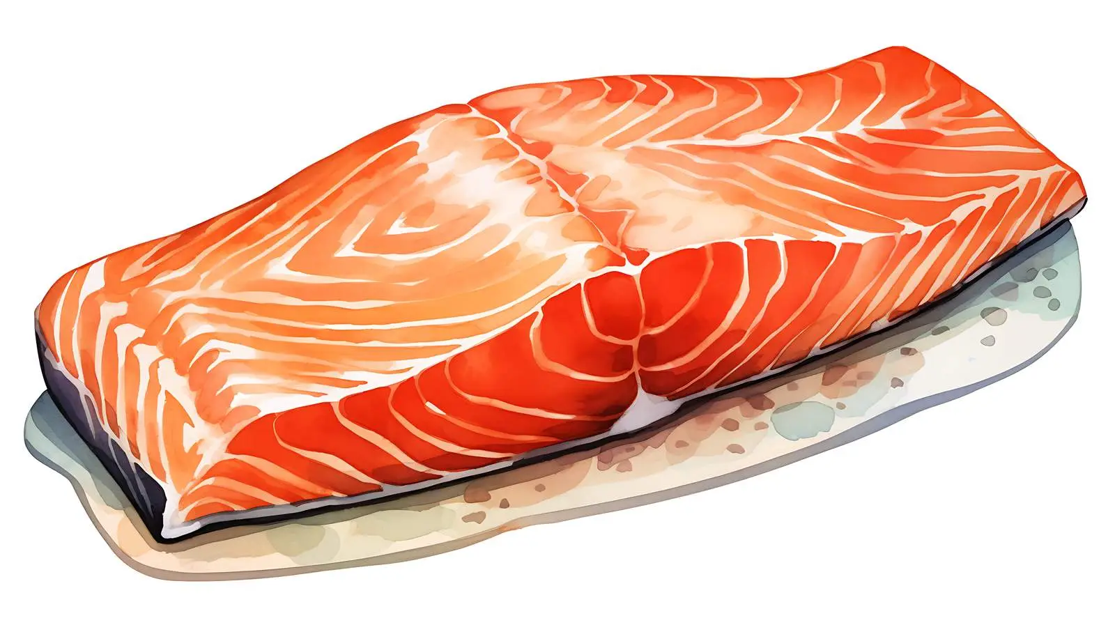 Fresh Salmon Fish Steak on White — free download from Dotvec
