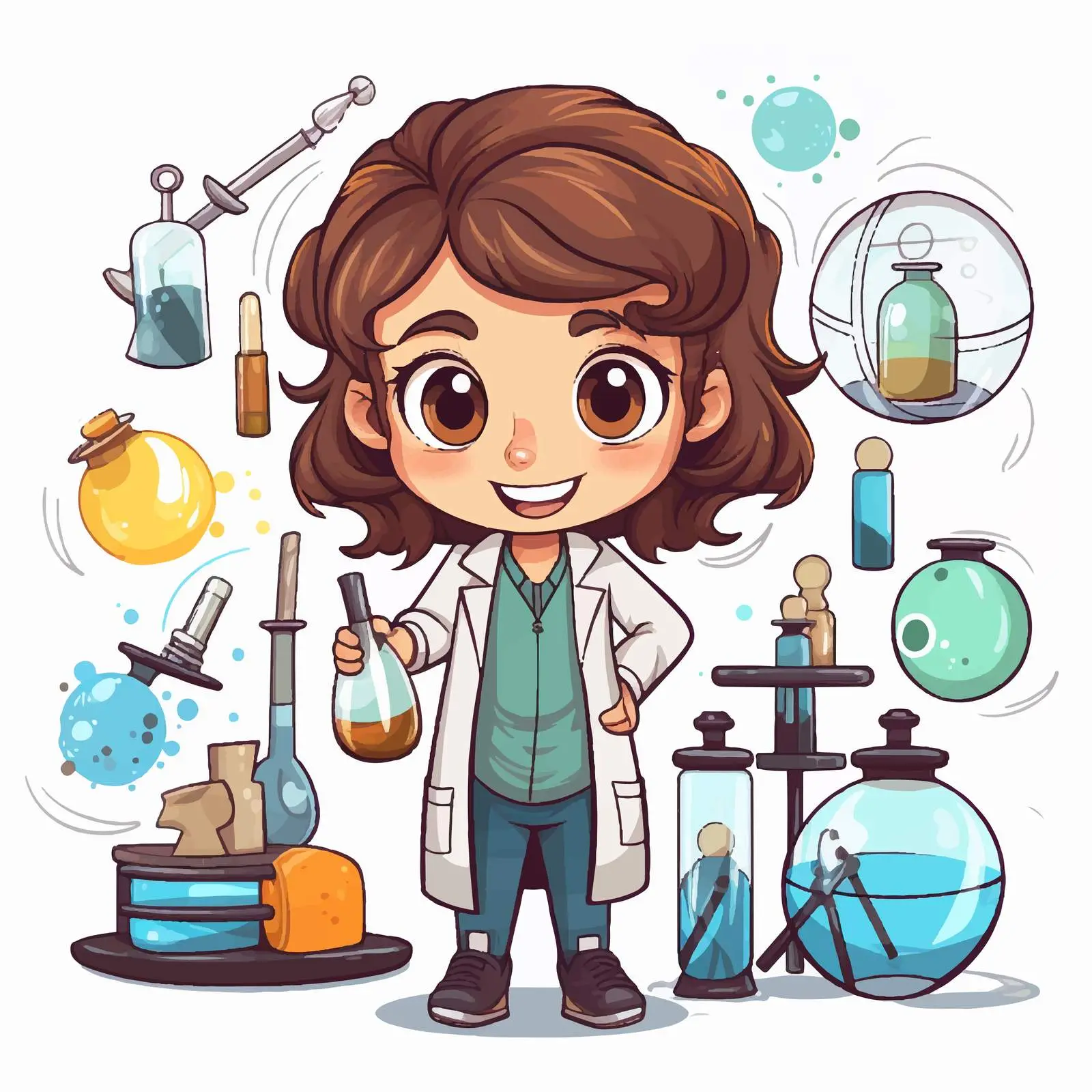 Colorful STEM Education Logo with Children — free download from Dotvec