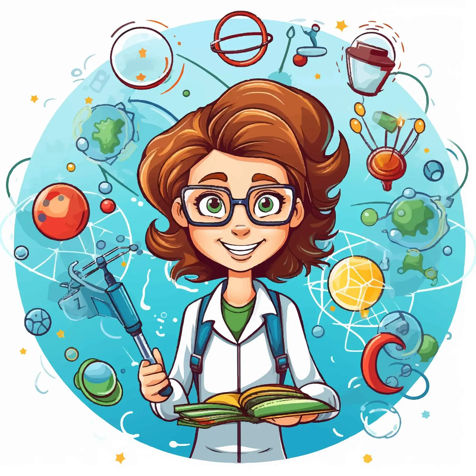 Colorful STEM Education Logo with Cartoon Children – free inclusive education image from Dotvec