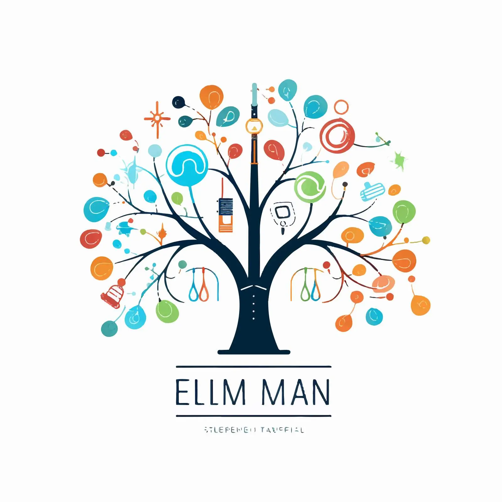 STEM Education Logo with Icon Elements — free download from Dotvec