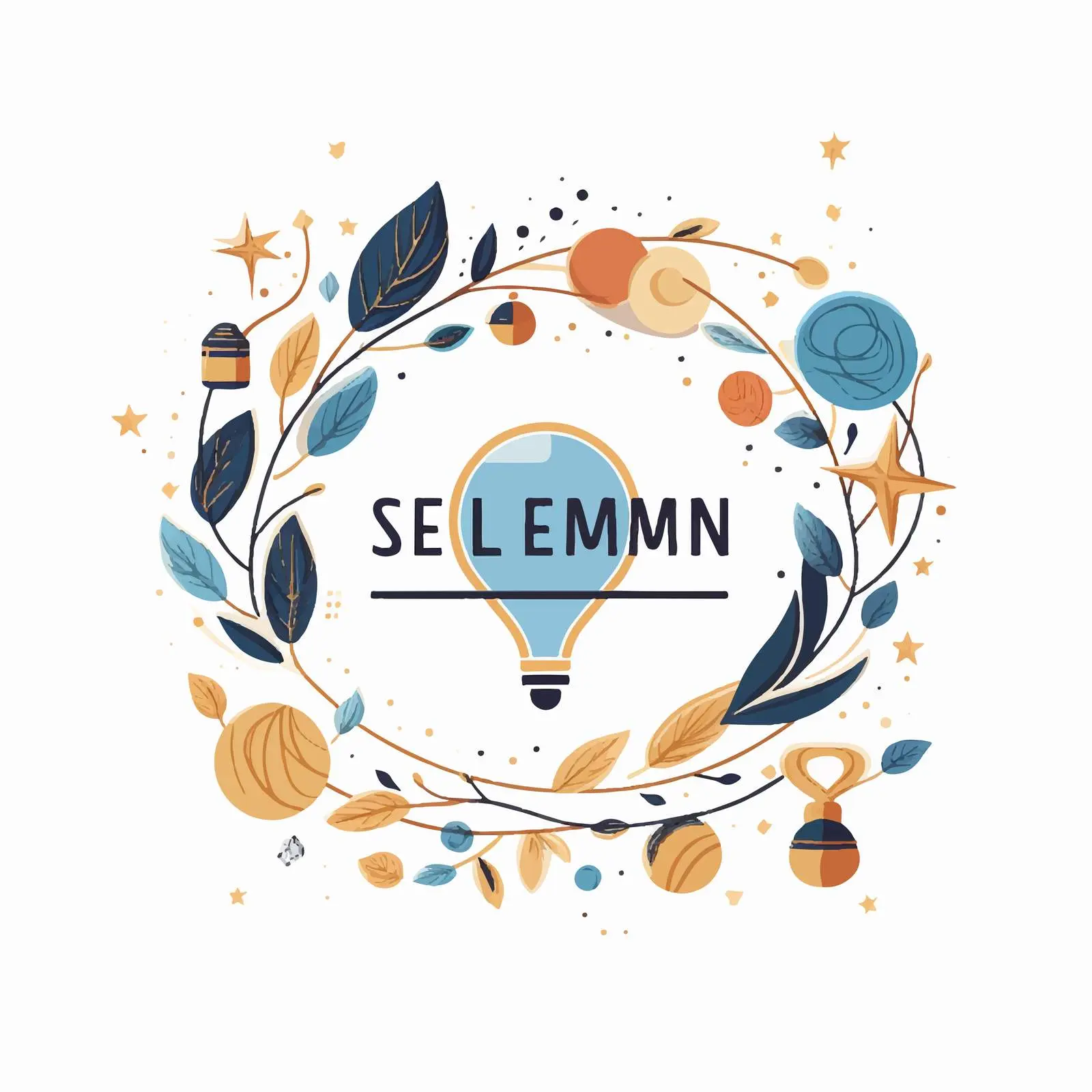 STEM Education Logo with Icon and Ornament Elements — free download from Dotvec