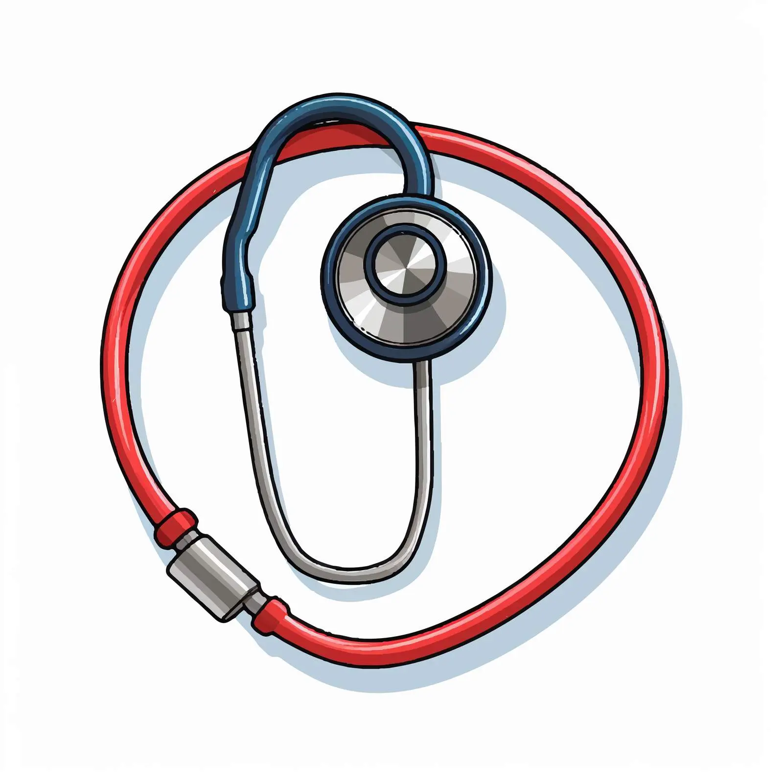 Stethoscope Line Vector Illustration on White Background – free healthcare symbol image from Dotvec
