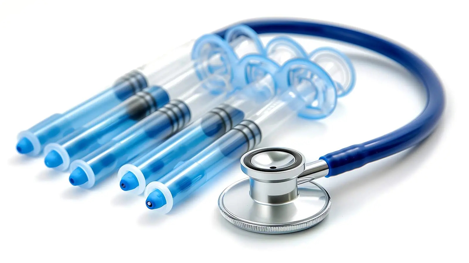 Stethoscope and Medical Tubes on White Background — free download from Dotvec