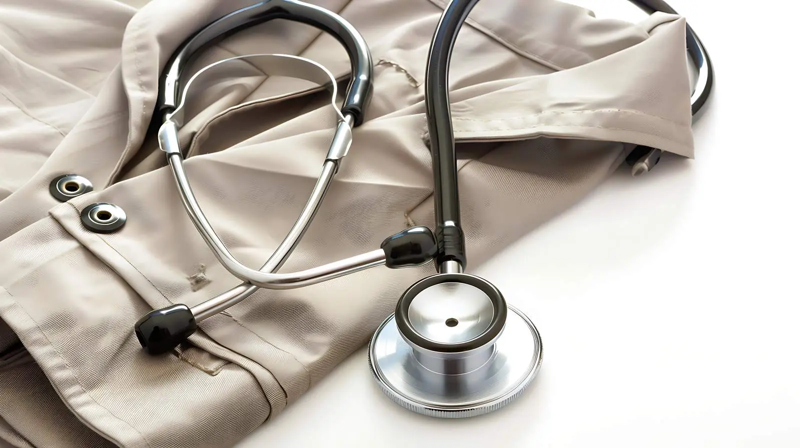 Stethoscope on Medical Coat Background — free download from Dotvec