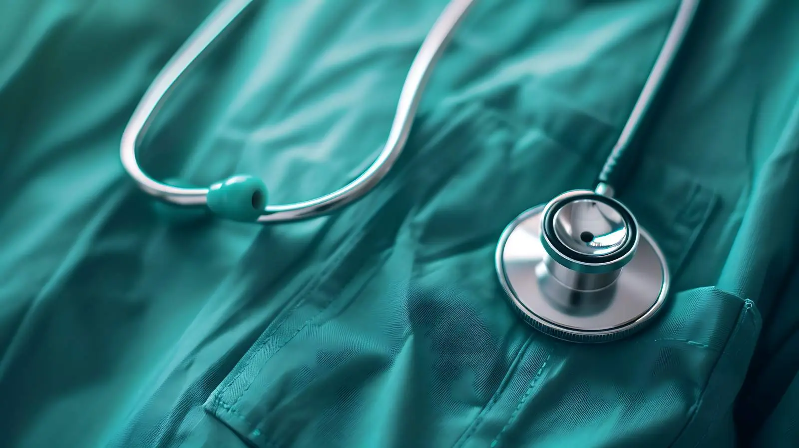 Stethoscope on Medical Coat Background – free sound image from Dotvec