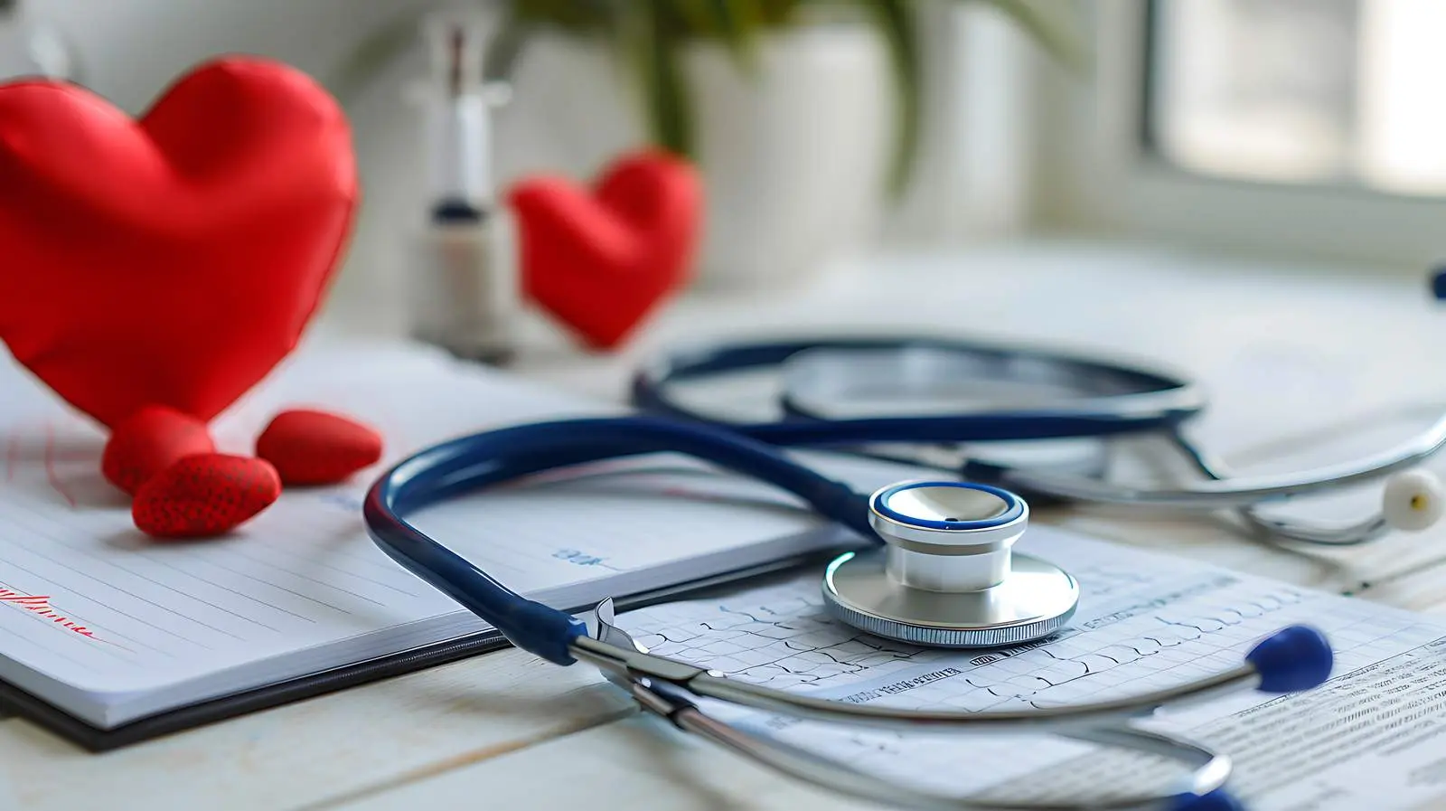 Stethoscope and Cardiogram Concept for Heart Care – free cardio image from Dotvec