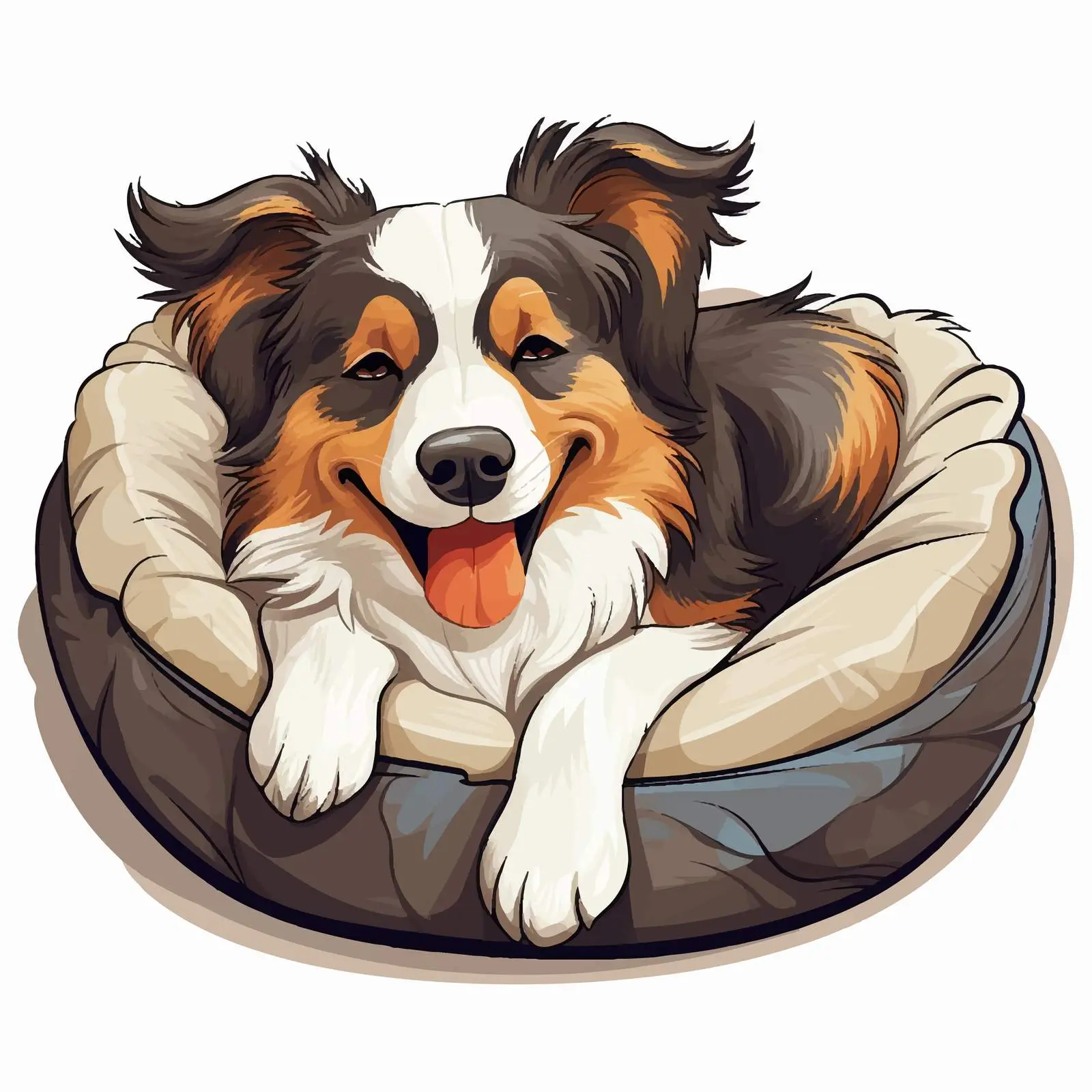 Dog Bed Illustration on White Background — free download from Dotvec