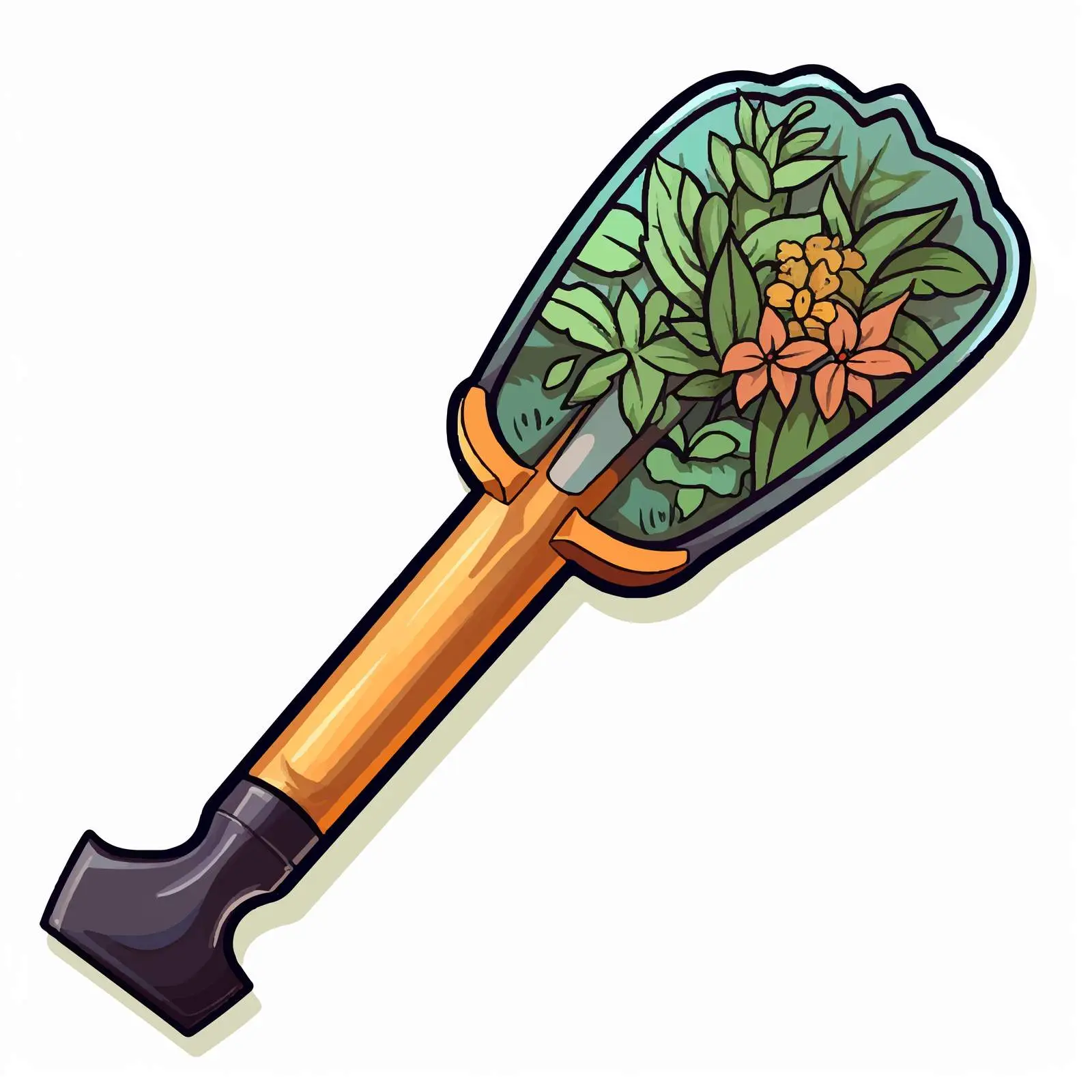 Cartoon Gardening Rake Illustration Vector — free download from Dotvec