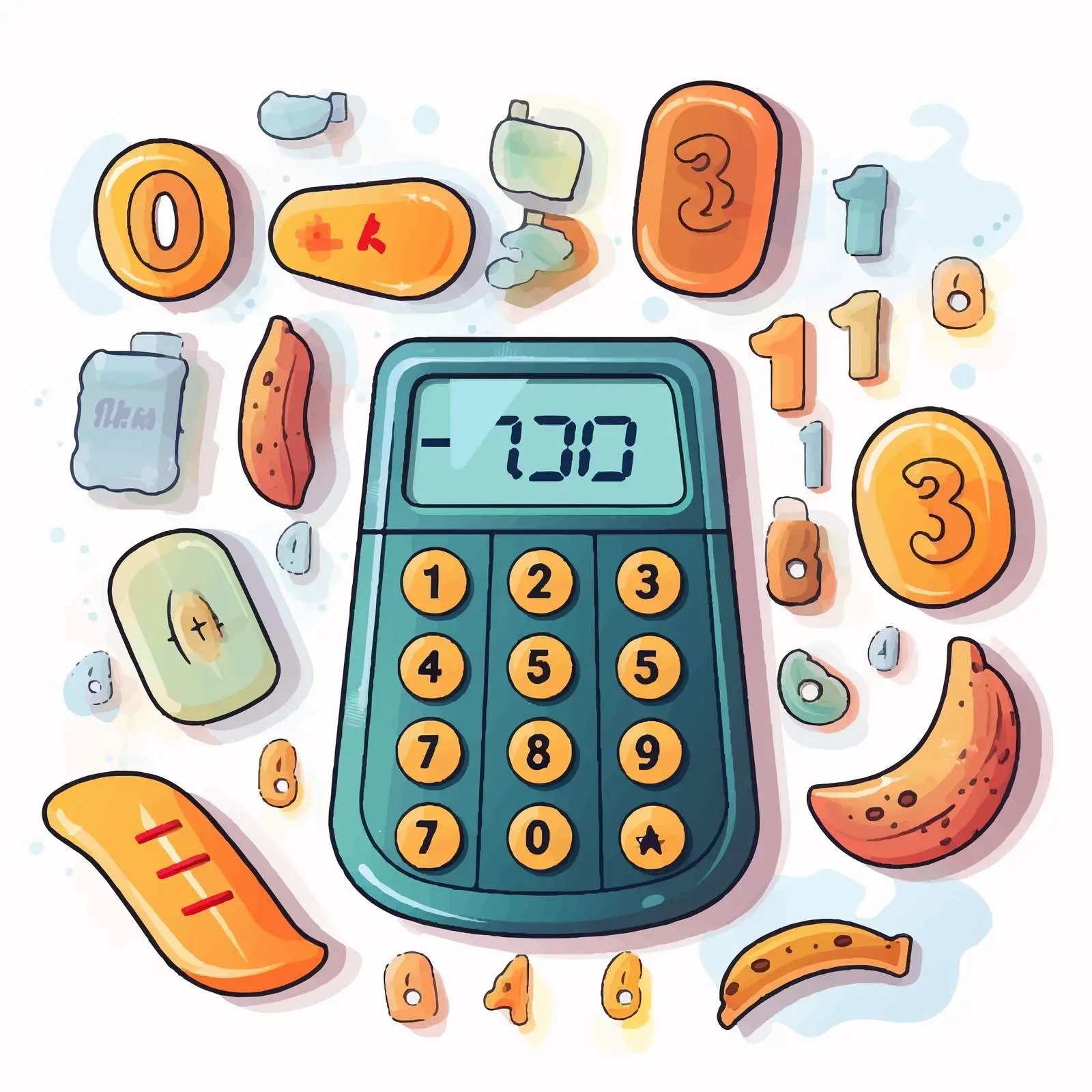 Math Time Sticker Template for Counting Activities — free download from Dotvec