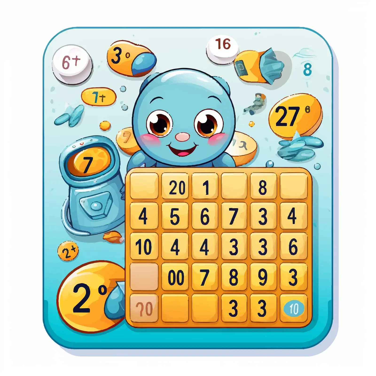 Math Time Sticker Template for Hand Counting — free download from Dotvec