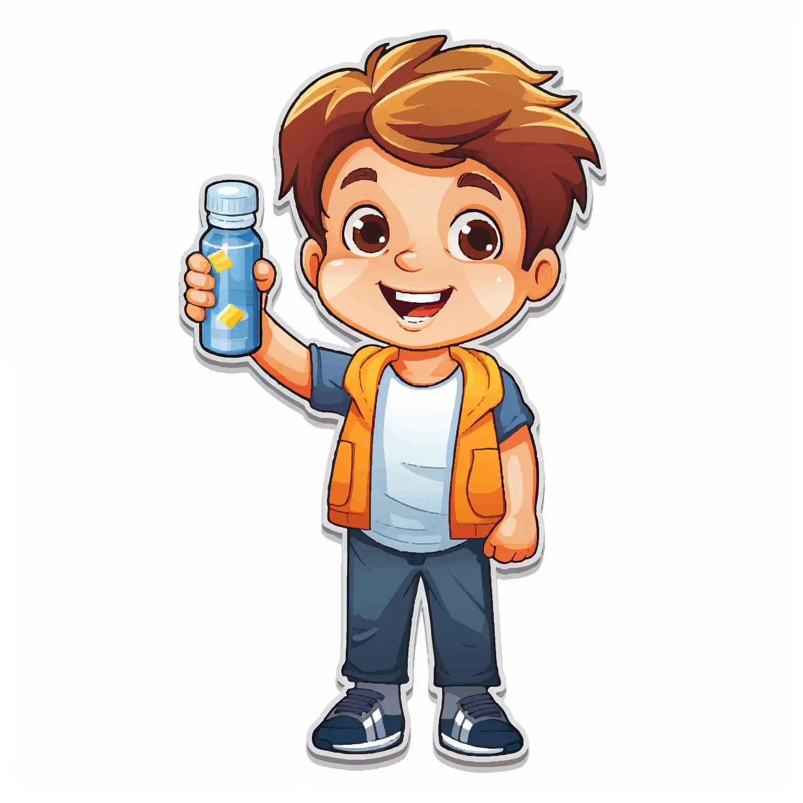 Cartoon Boy Drug Awareness Sticker Template — free download from Dotvec