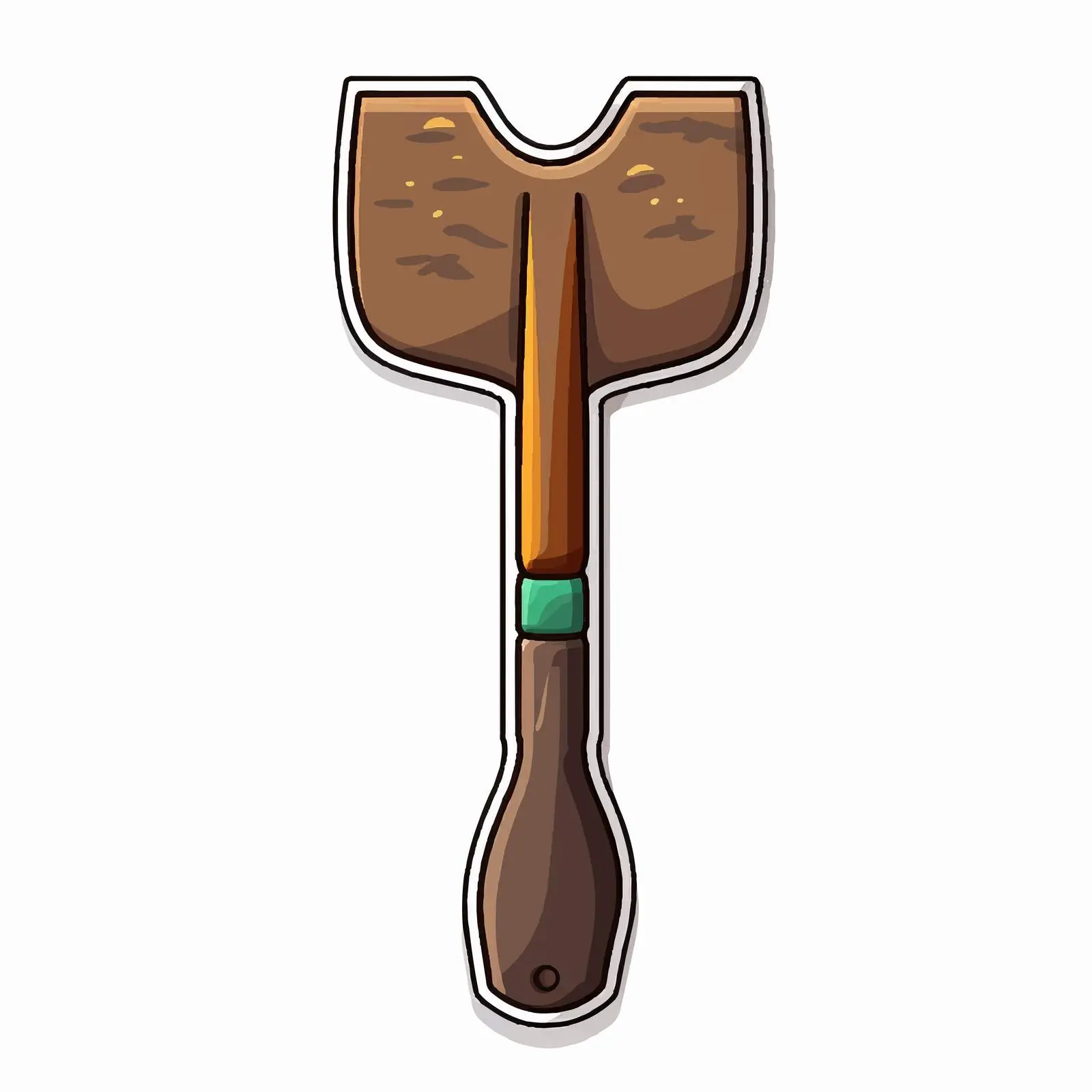 Gardening Shovel Sticker Template Vector Illustration — free download from Dotvec