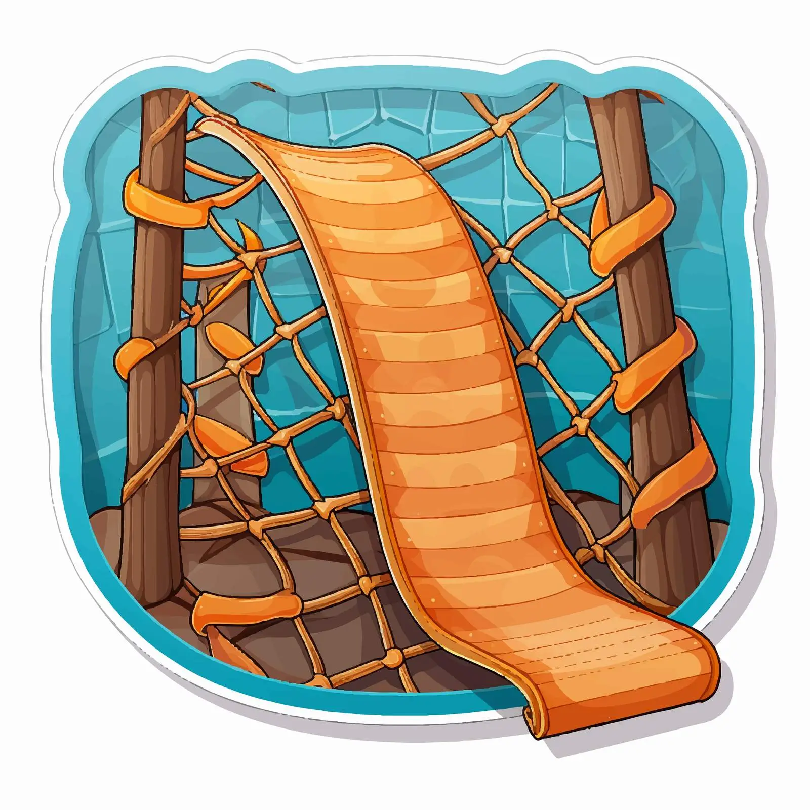 Climbing Net Playground Sticker Template — free download from Dotvec