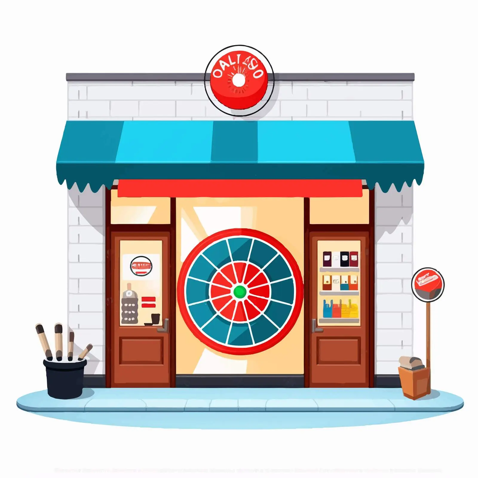 Dart Game Store Front Sticker Template — free download from Dotvec