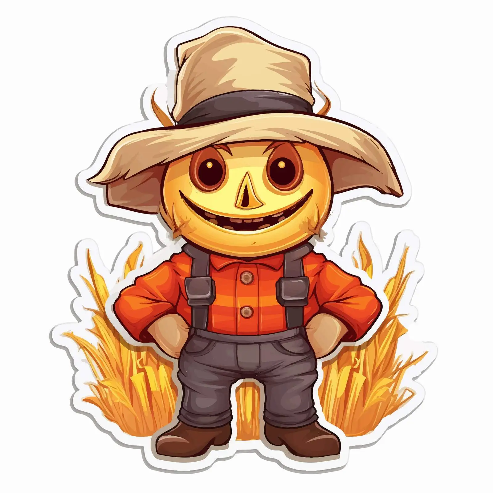 Scarecrow Farm Icon Vector Illustration Template — free download from Dotvec