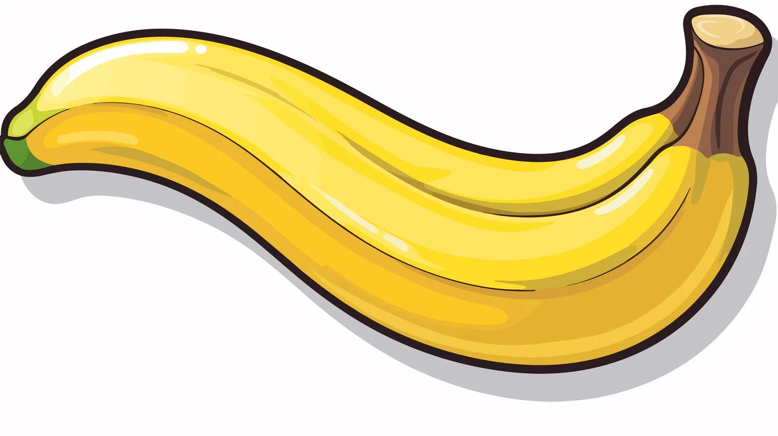 Cartoon Banana Sticker Vector Illustration — free download from Dotvec