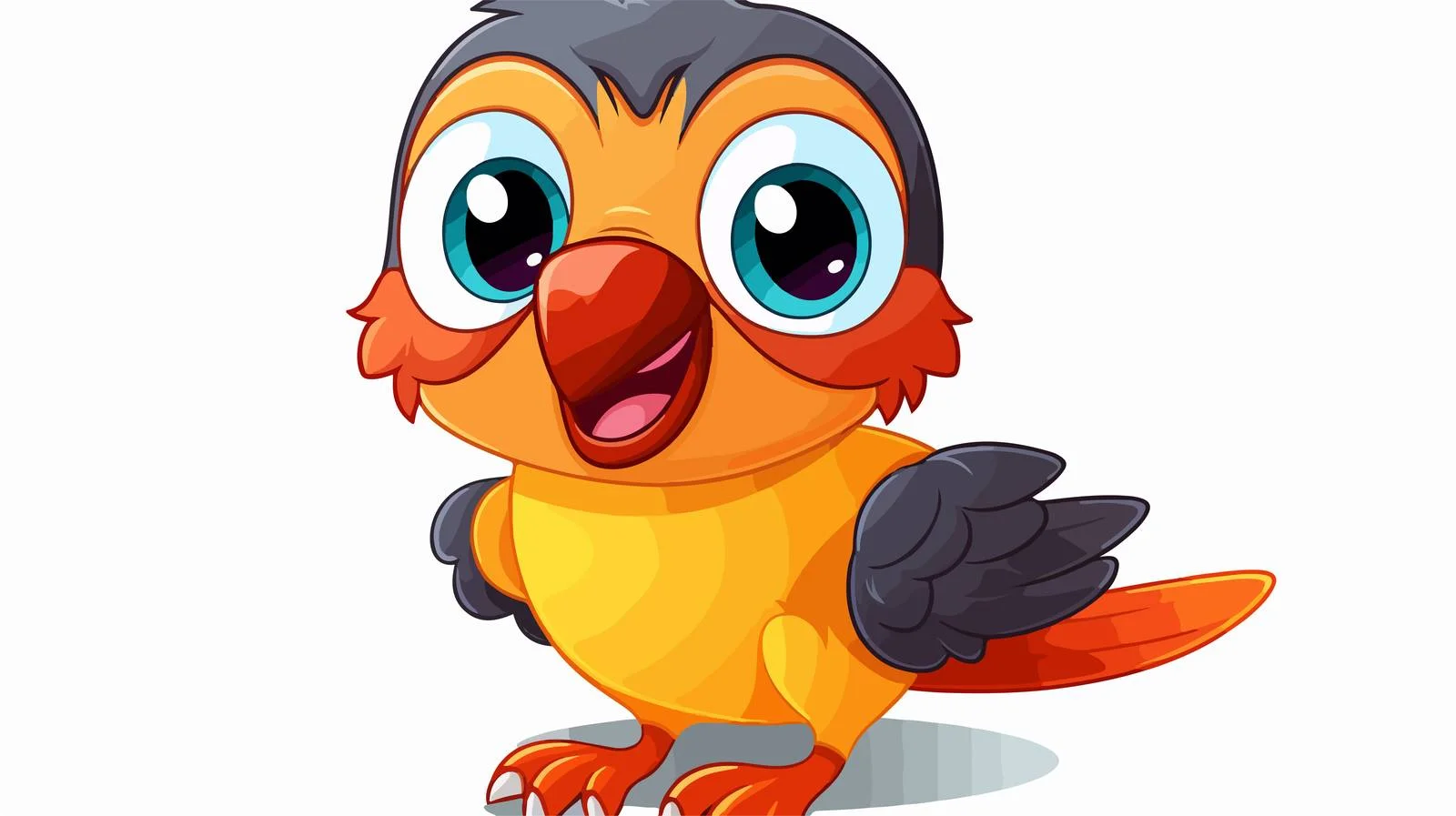 Cartoon Bird Sticker Illustration — free download from Dotvec
