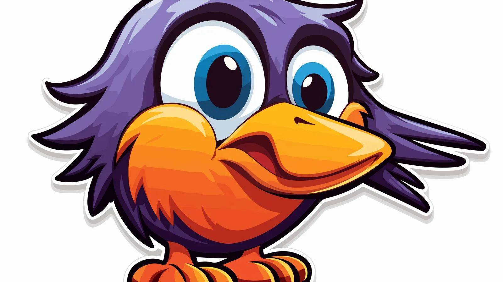 Cartoon Bird Sticker Illustration — free download from Dotvec