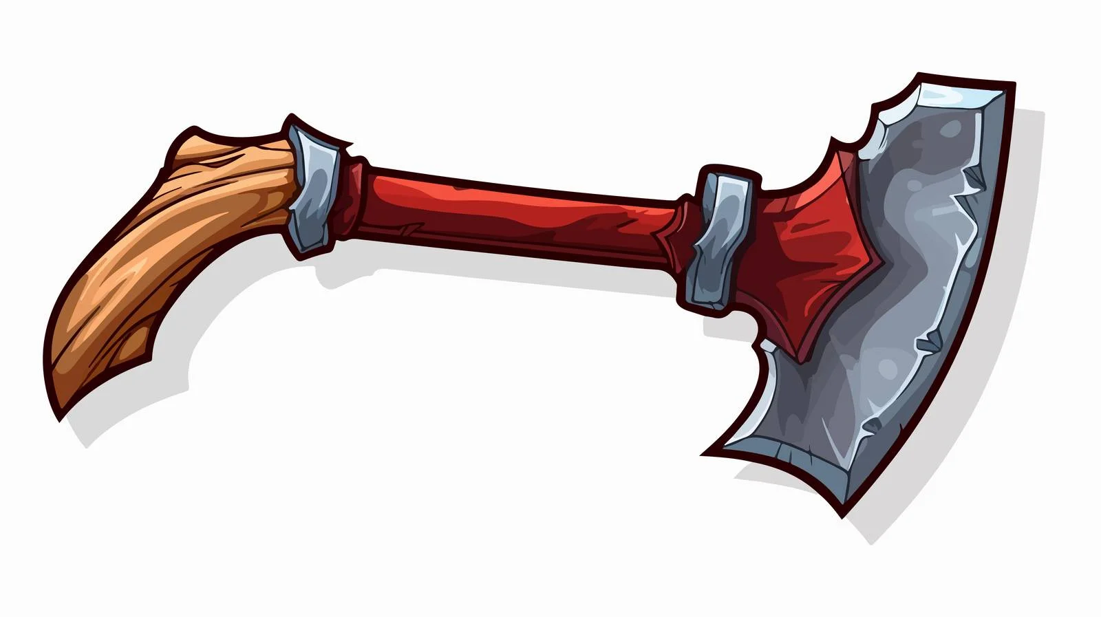 Bloody Axe Cartoon Sticker — free download from Dotvec
