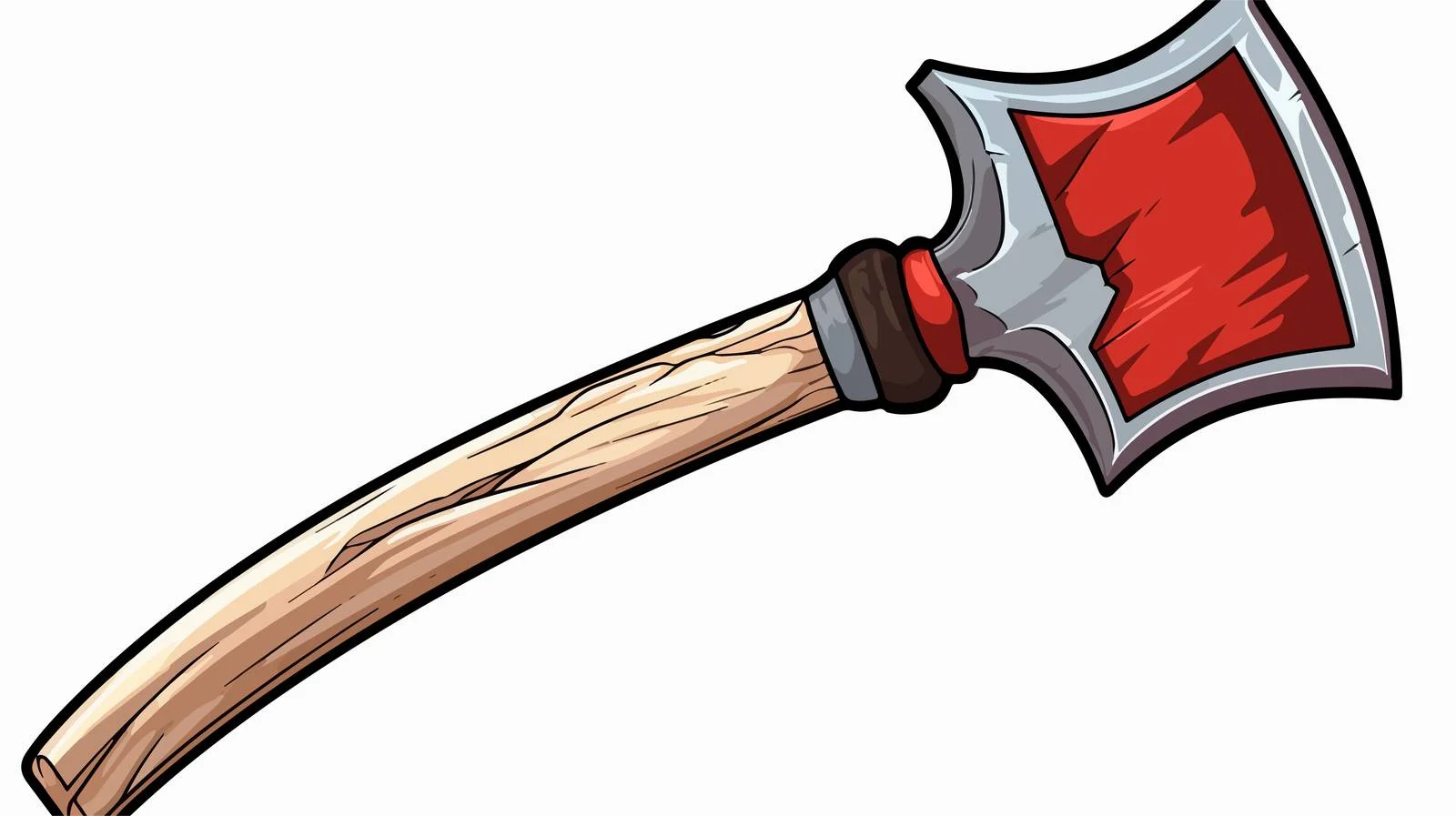 Cartoon Bloody Axe Sticker — free download from Dotvec
