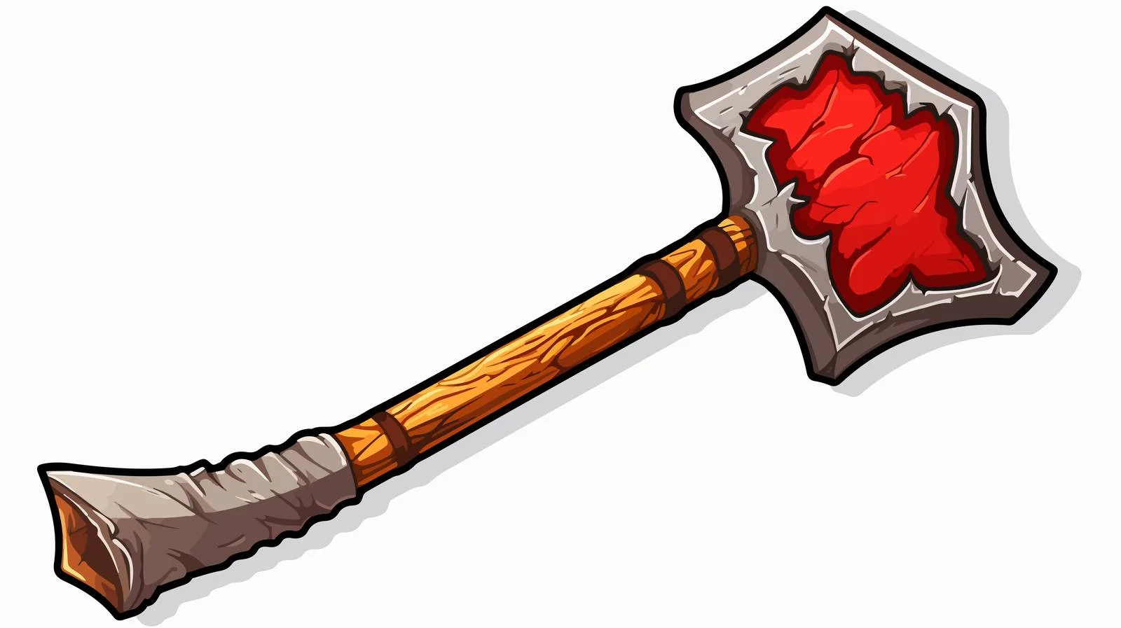 Bloody Cartoon Axe Sticker — free download from Dotvec