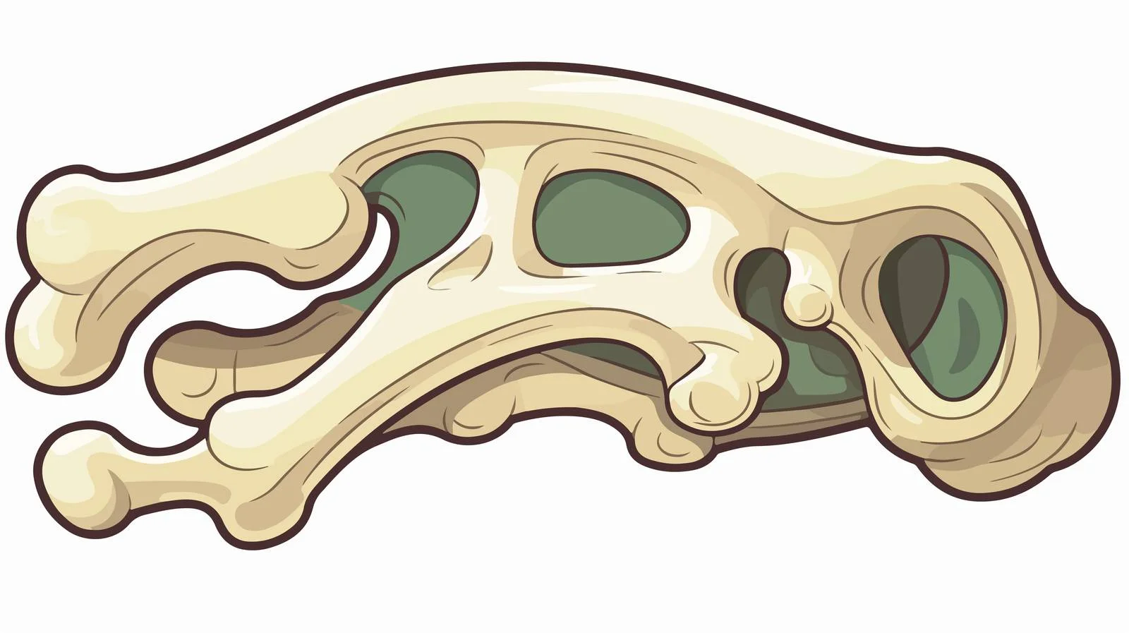 Cartoon Bone Sticker Illustration — free download from Dotvec