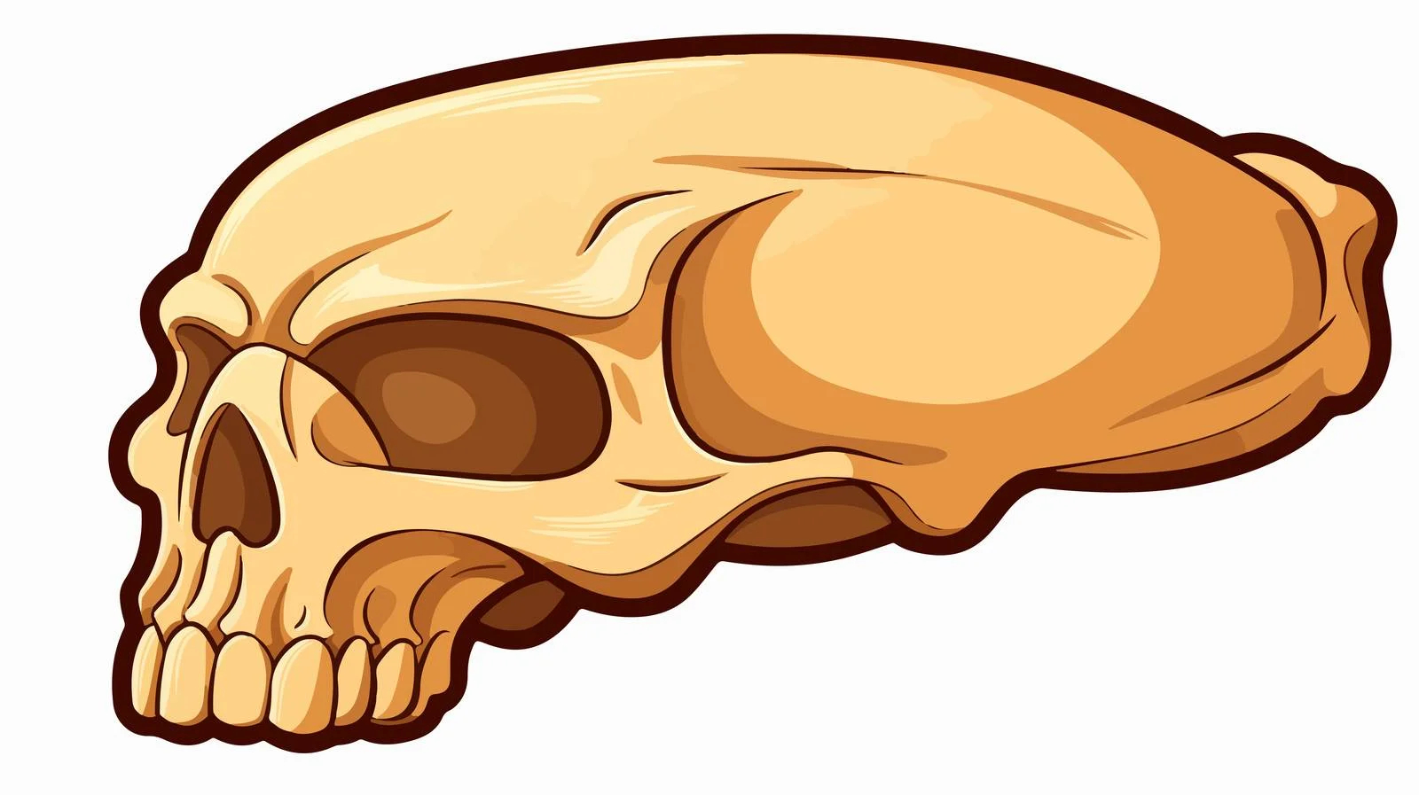 Cartoon Bone Sticker Illustration — free download from Dotvec