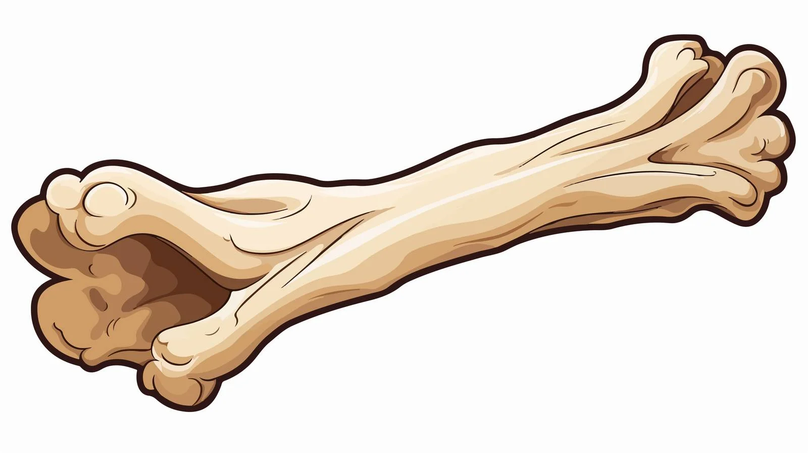 Cartoon Bone Sticker Illustration — free download from Dotvec