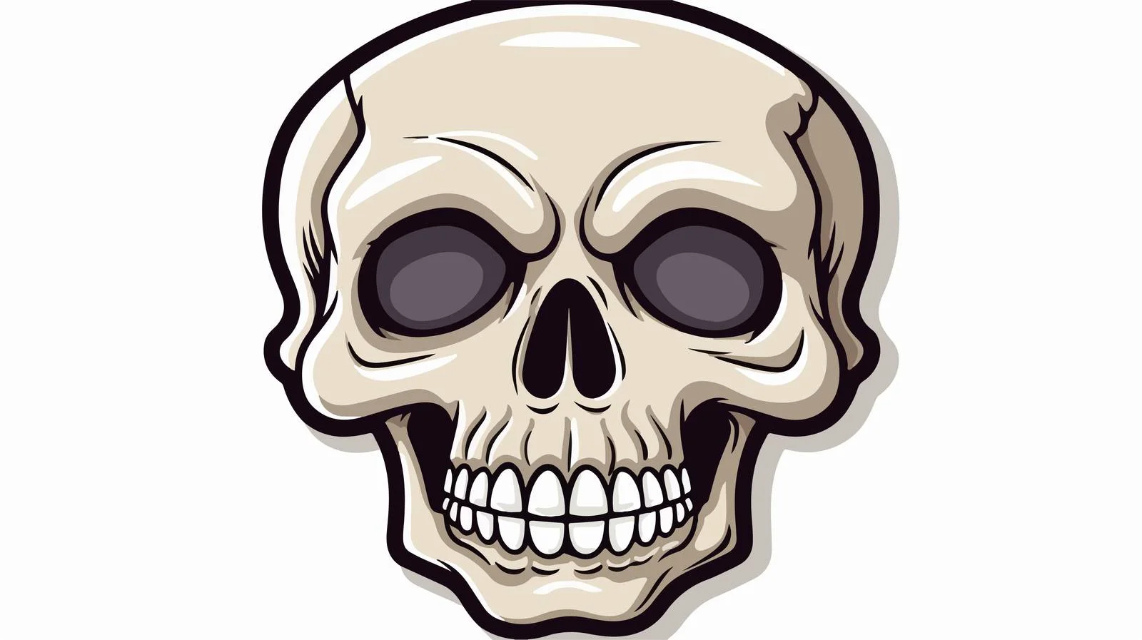Cartoon Bone Sticker Illustration — free download from Dotvec