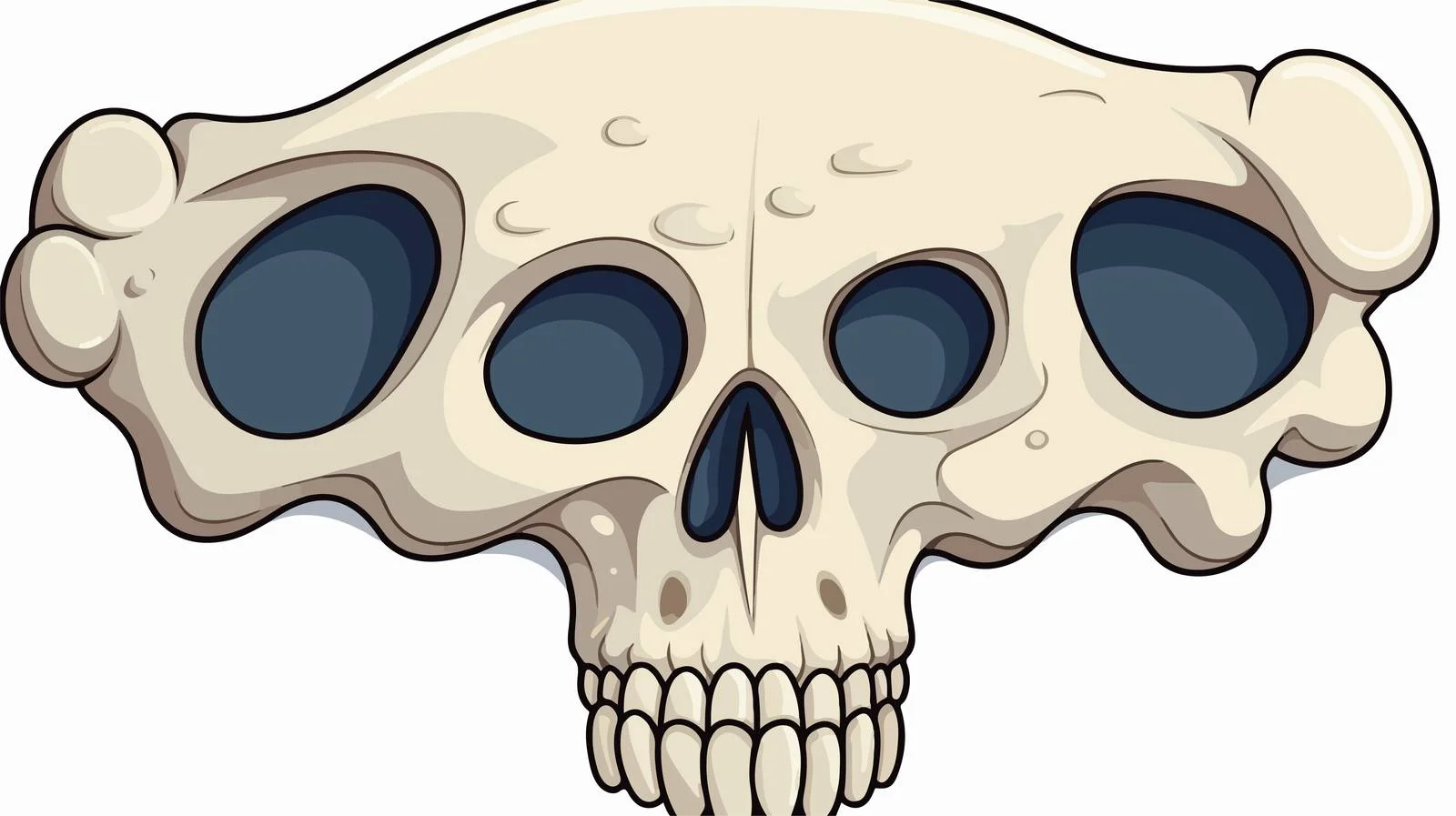 Cartoon Bone Sticker Vector Illustration — free download from Dotvec